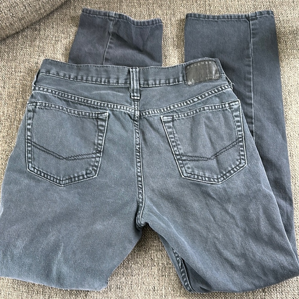 Bullhead Denim Co. Gravel Black Faded Wash Straight Slim Jeans Men's Size 28x30